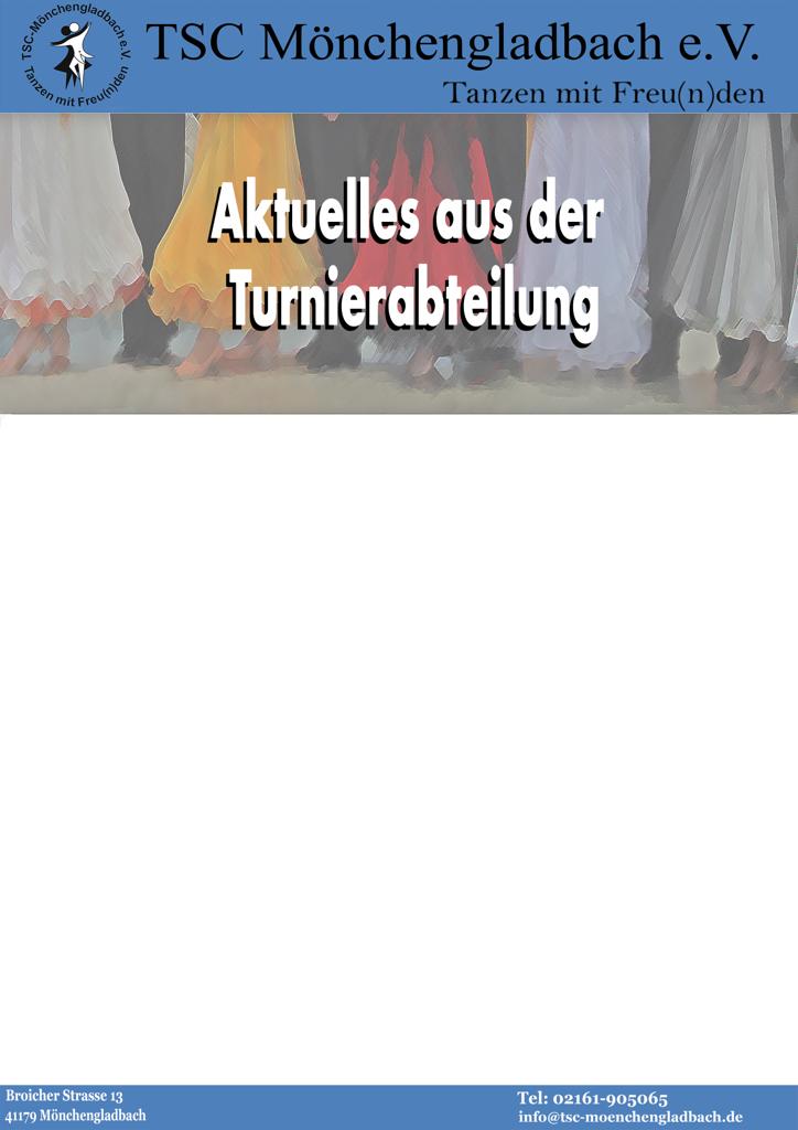 Turnierpaare des TSC Mönchengladbach erfolgreich unterwegs