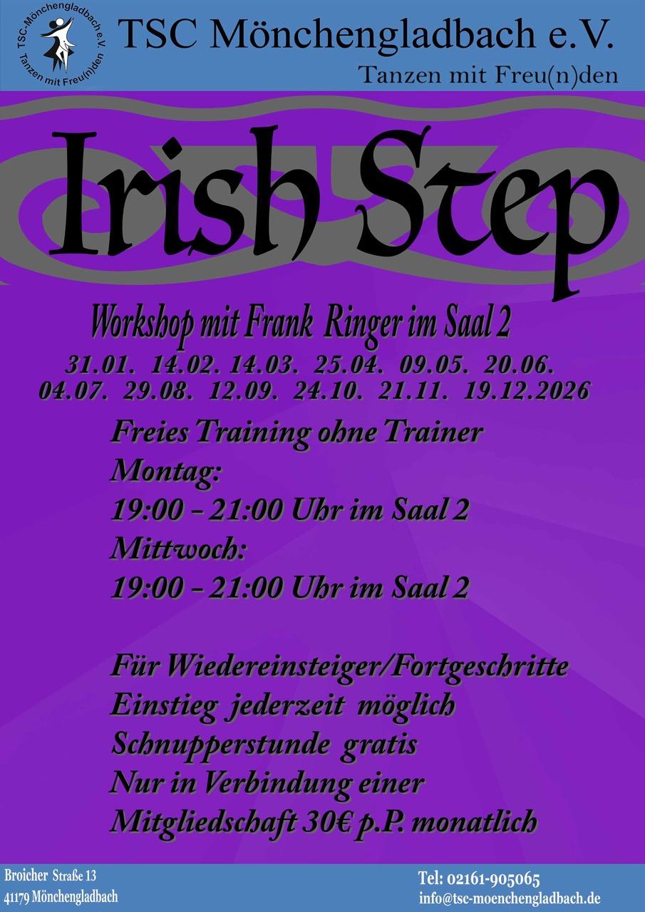 Irish Step für Solotänzer:innen bei Frank Ringer