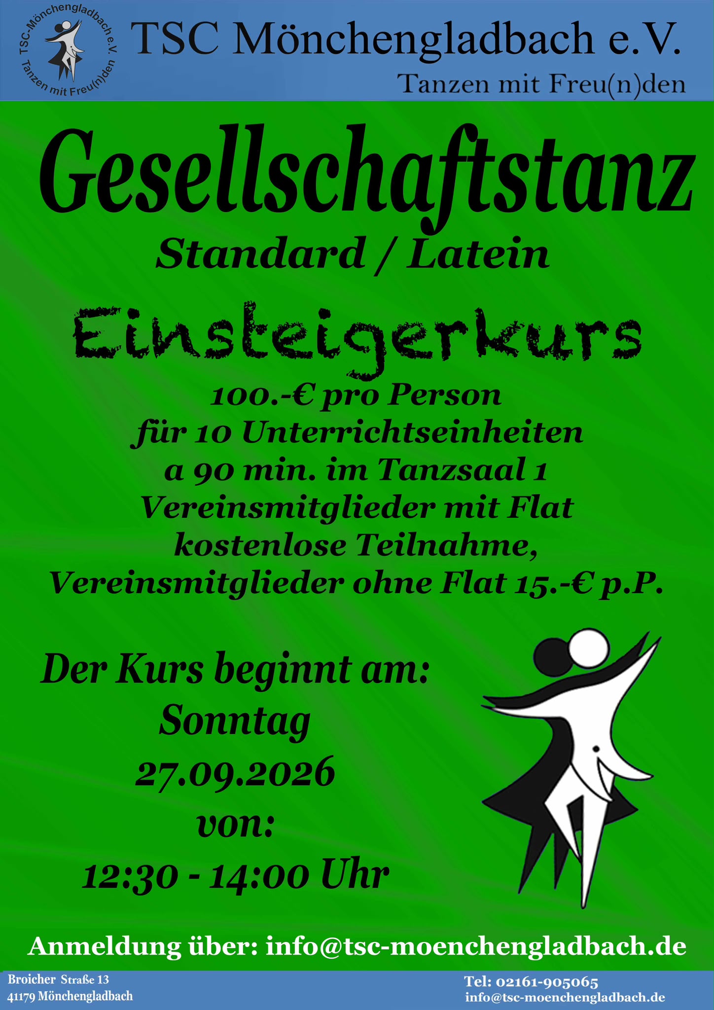 Neuer Einsteigerkurs - Gesellschaftstanz